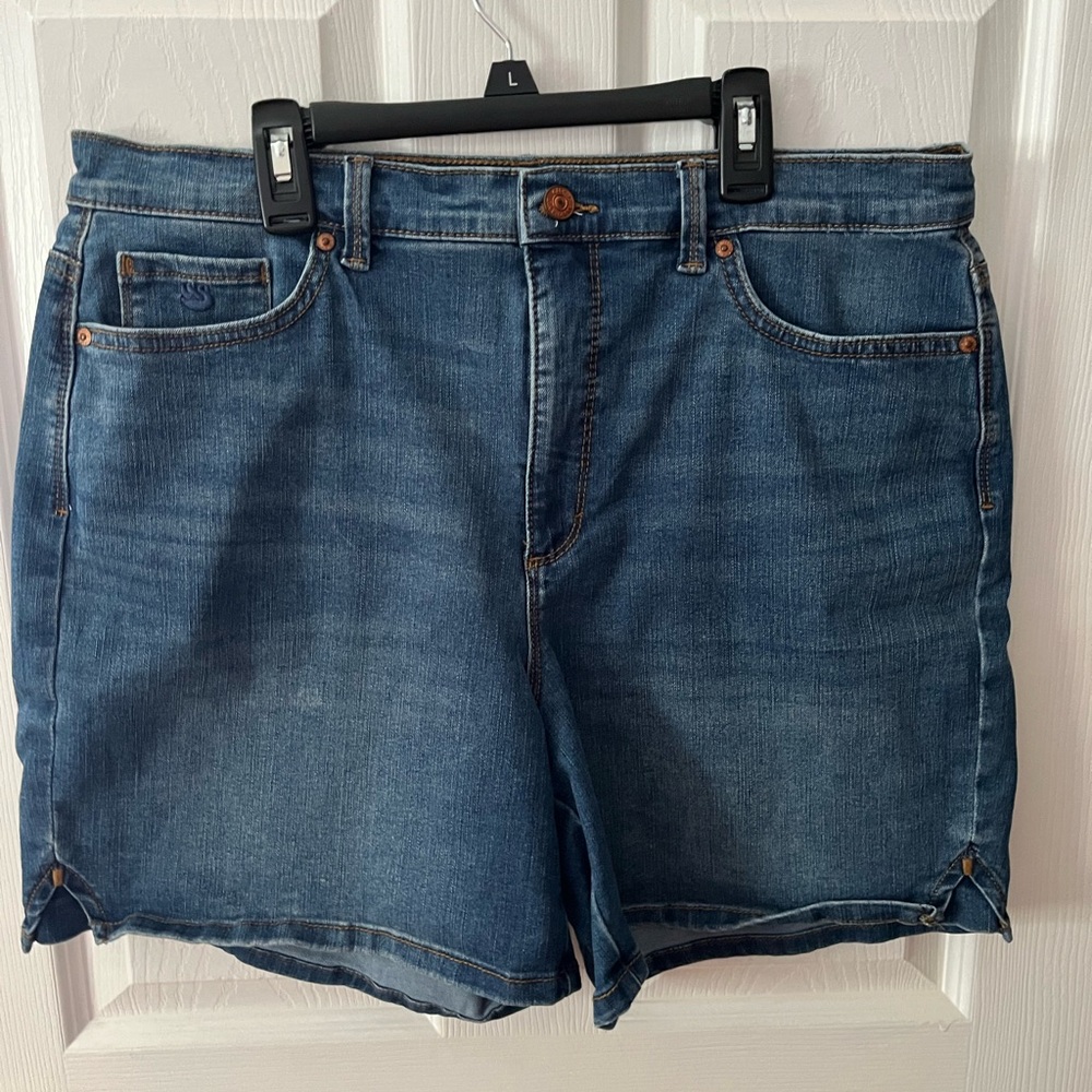 Kohl's Blue Jean Shorts with Frayed Hem and Relaxed Fit
